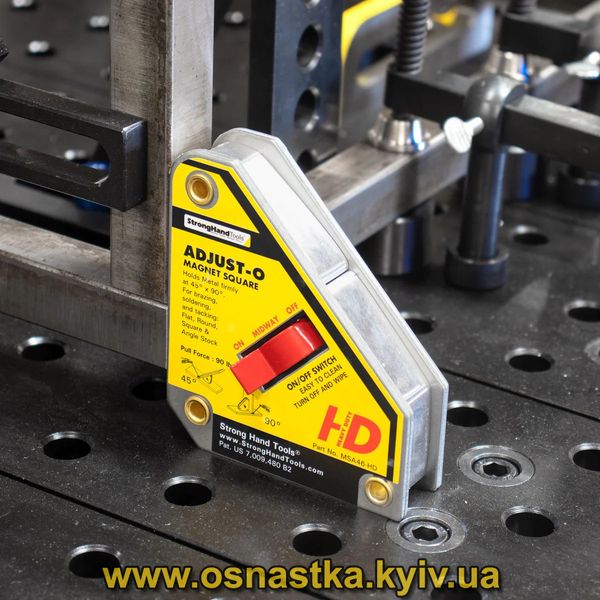 MSA45 Зварювальний магніт StrongHandTools 45°/90° з вимикачем, 30 кг на відрив MSA45 фото