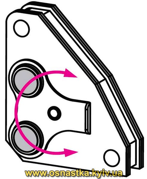 Зварювальні магніти із додатковою магнітною площиною (2 магніти у комплекті) MST348 фото