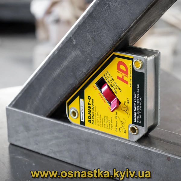 MSA53-HD Зварювальний магніт підвищеної потужності StrongHandTools 30°/45°/60°/90° з вимикачем, 65 кг на відрив MSA53-HD фото